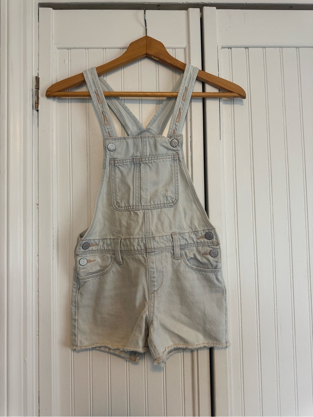 Old Navy Light Wash Denim Overalls - Pale Blue